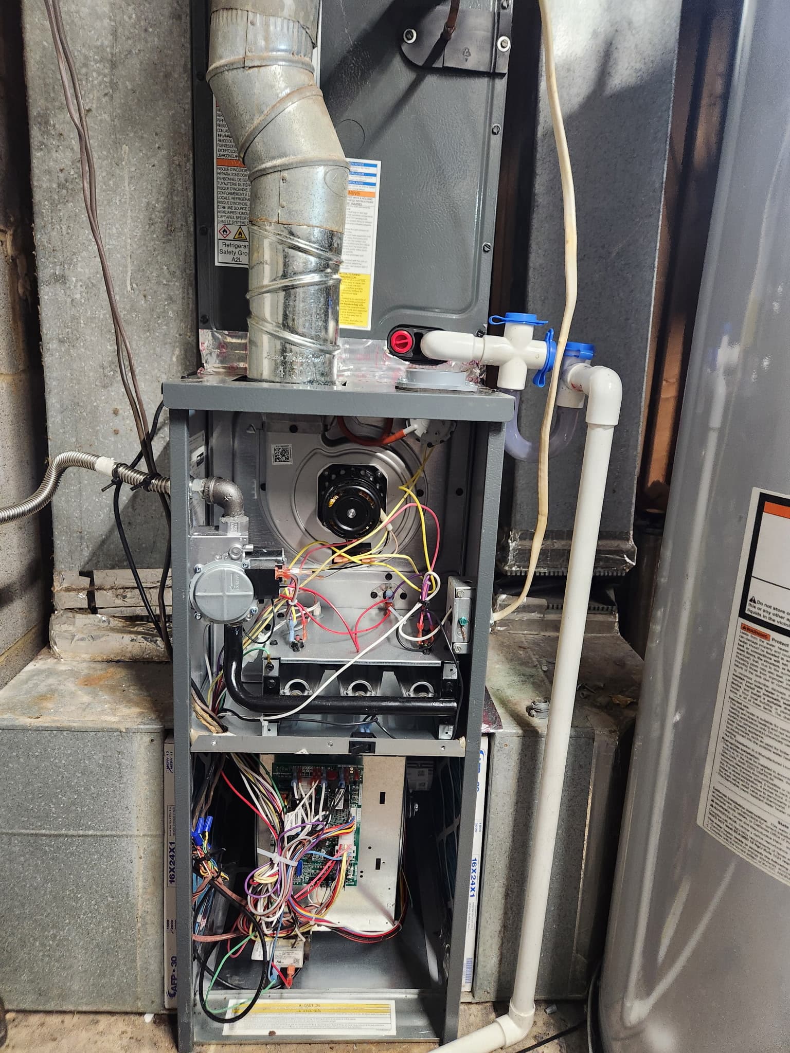Furnace and indoor HVAC system service